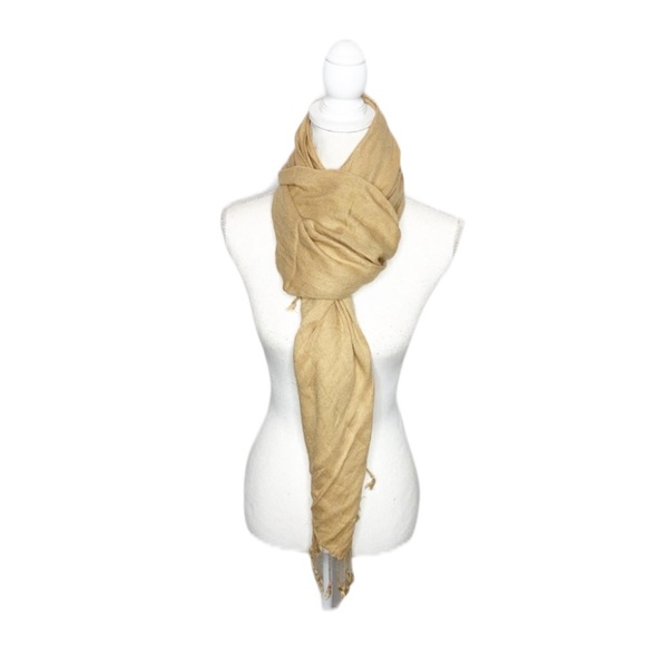 APT 9 Camel Scarf/Wrap with Fringes - Picture 5 of 10